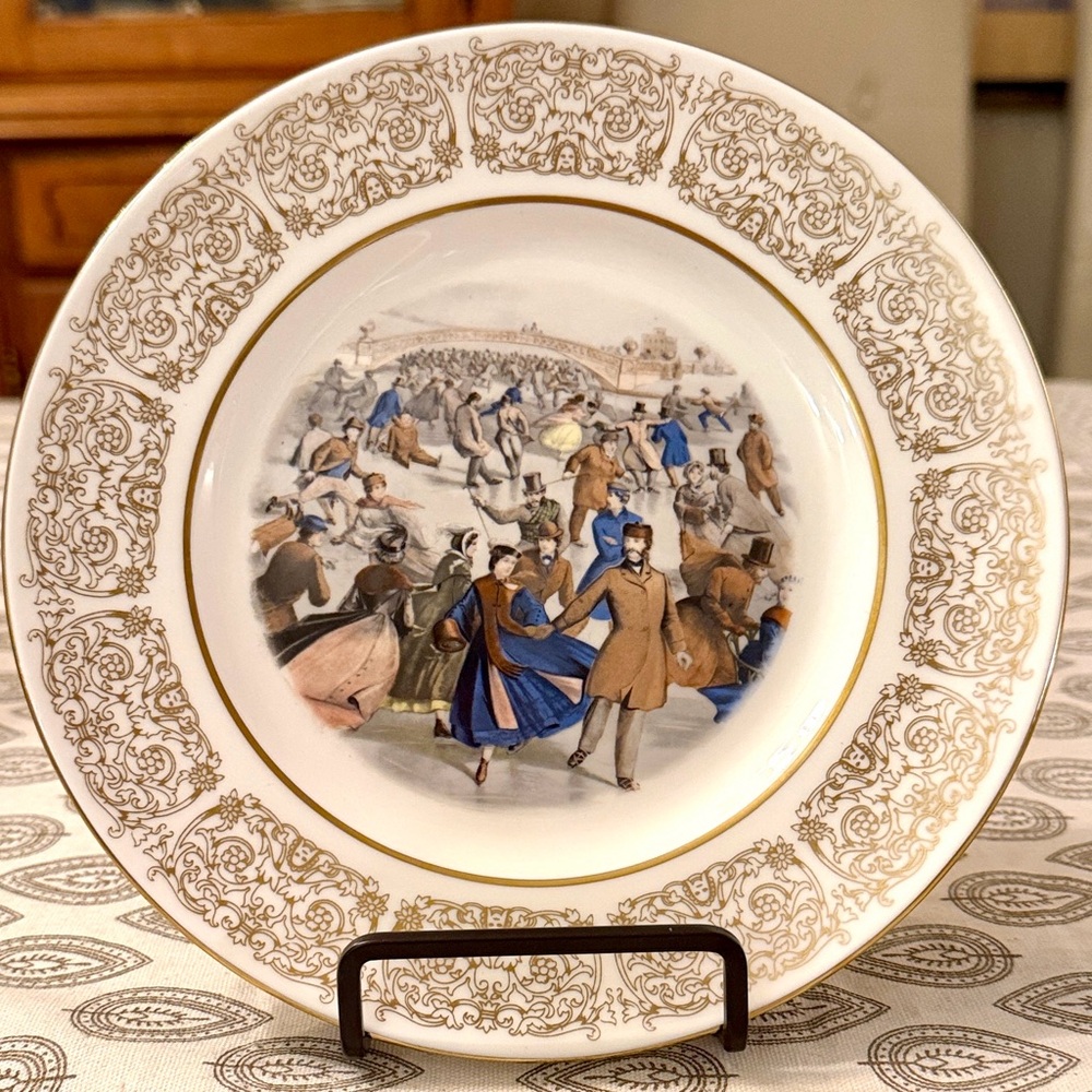 Vintage Wittnauer Collectors’ Guild Plate, Art by Currier & Ives, c. 1862